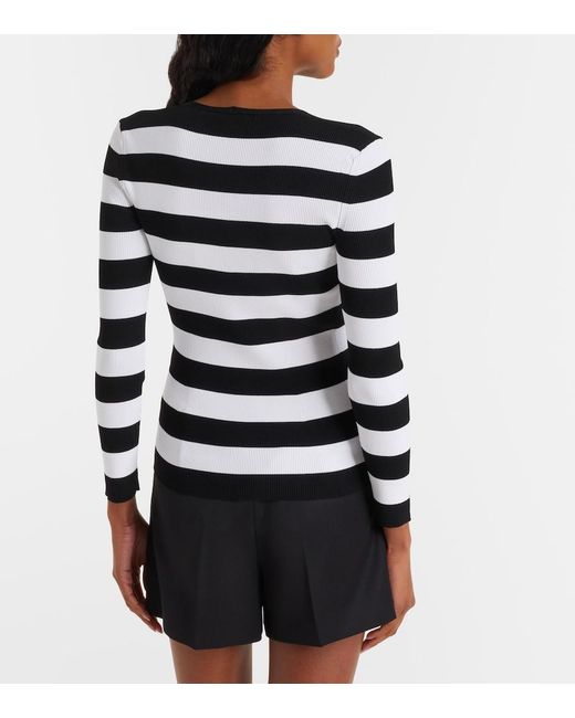 Pull Vello A Rayures Max Mara en coloris Black
