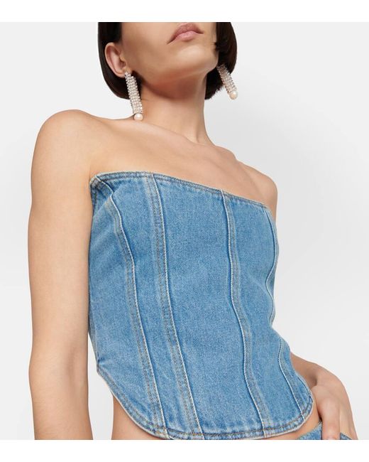 Bustier En Denim Magda Butrym de color Blue