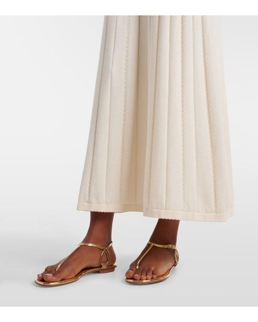 Faithfull The Brand White Mieralla Pointelle Cotton-Blend Maxi Skirt
