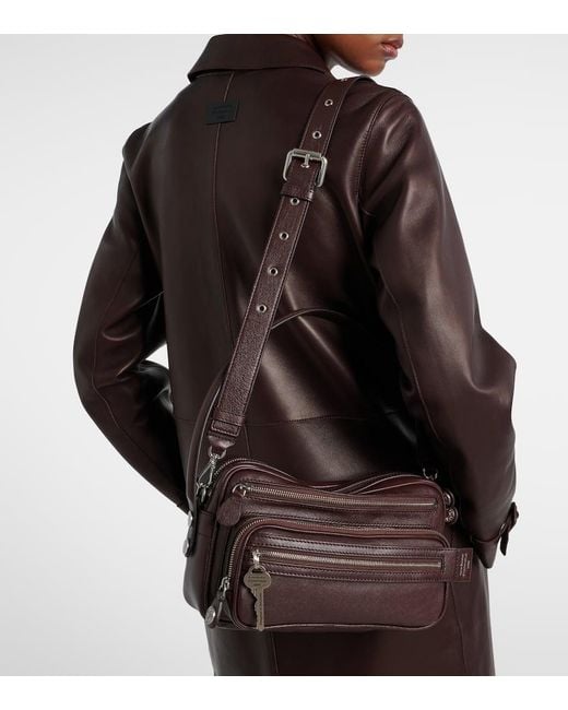 Bolso Al Hombro Camero Party De Piel Acne de color Black