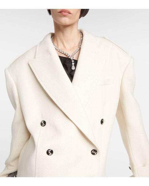 The Mannei Natural Rutul Cotton And Wool-blend Coat