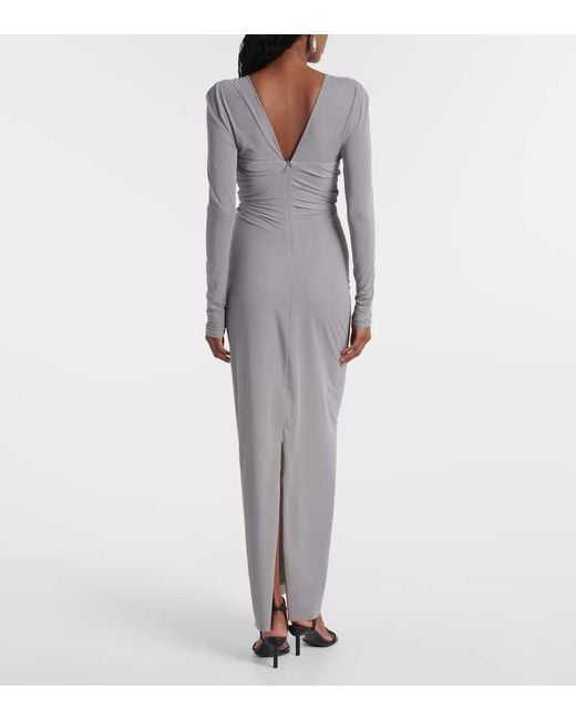 Christopher Esber Gray Maxikleid Molded Venus Aus Mesh