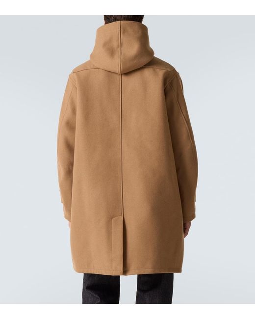 Visvim Commodore Wool And Linen Duffel Coat in Natural for Men | Lyst