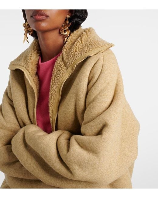Miu Miu Natural Blouson Mit Teddyfleece