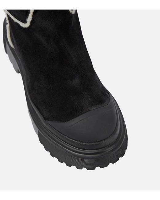 Hogan Black Chic Calfskin Ankle Boots For