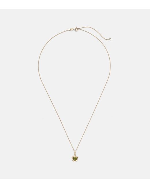 STONE AND STRAND White Kensington 14Kt Necklace With Peridot