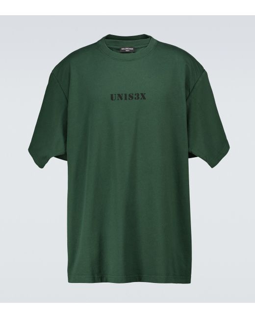 Camiseta grande de manga corta Balenciaga de hombre de color Verde | Lyst