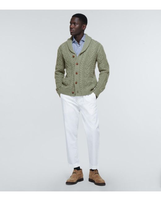 Cardigan en laine et cachemire Laines Polo Ralph Lauren pour homme en  coloris Vert | Lyst