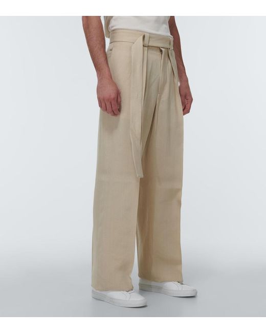 Jil Sander Natural Pleated Pants for men