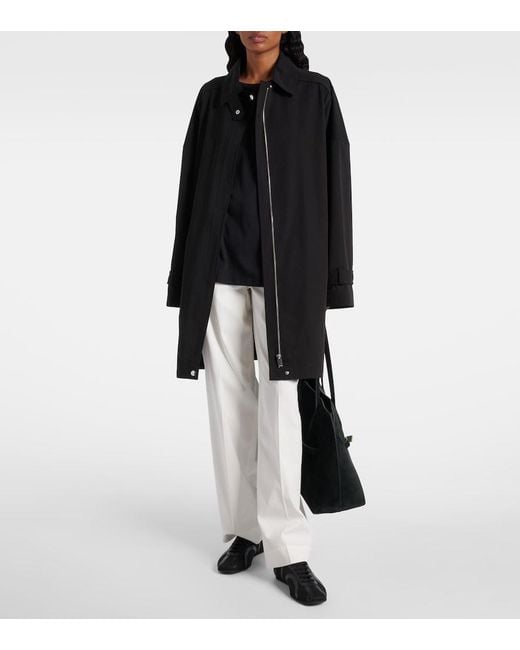 Totême  Black Oversized Cotton Coat