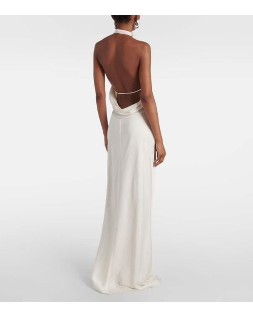 Jonathan Simkhai White Robe Reannon Aus Satin