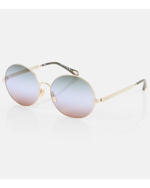Chloé Blue Aly Oversized Sunglasses