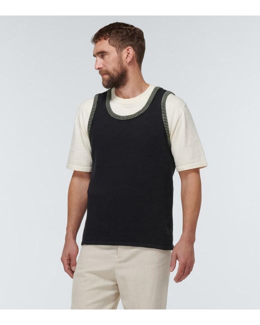 Commas Black Sleeveless Knitted Top for men