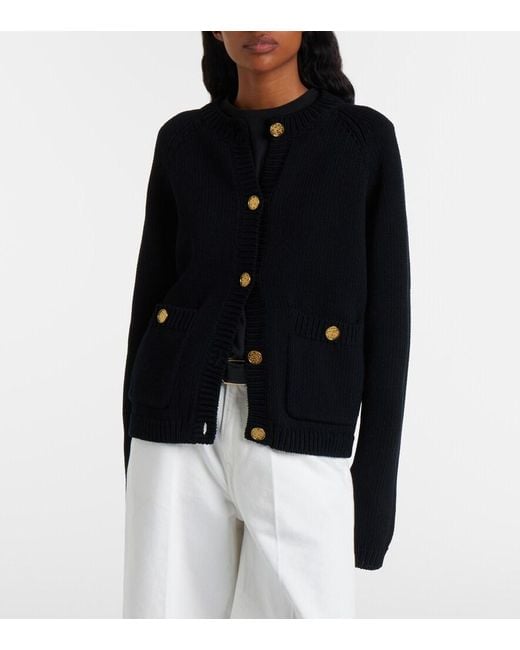 Totême Black Cotton Cardigan