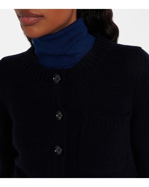 Jardin Des Orangers Blue Wool And Cashmere Cardigan