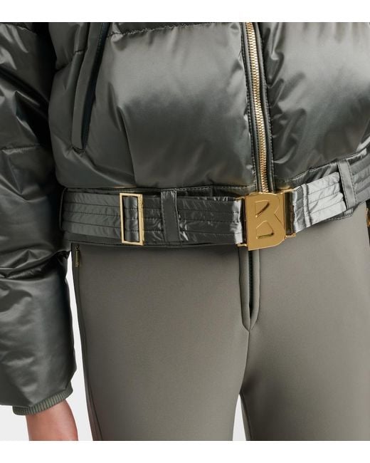 Bogner Gray Down Ski Suit And Jacket Set