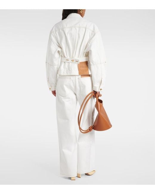 Jacquemus White La Veste De-nîmes Denim Jacket