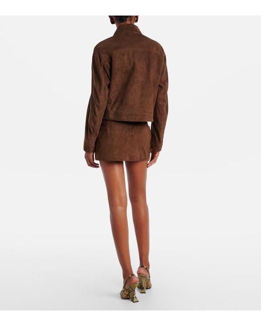 Nour Hammour Brown Vanves Suede Jacket