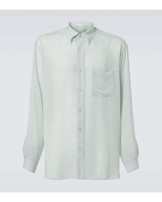 The Row White Bresson Cupro Shirt for men