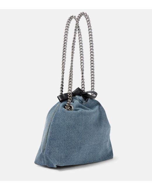 Balenciaga Blue Crush Small Denim Tote Bag