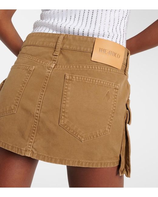 The Attico Brown Chic Regular Fit Mini Skirt