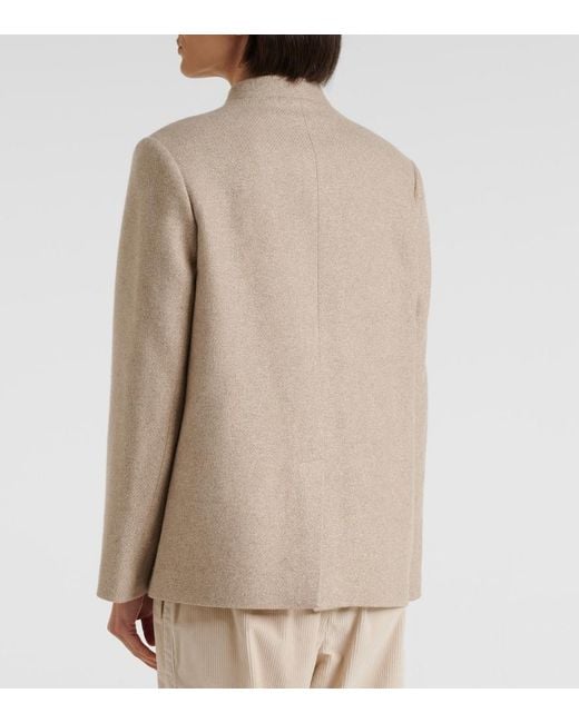 Eleventy Natural Cashmere And Silk Jacket