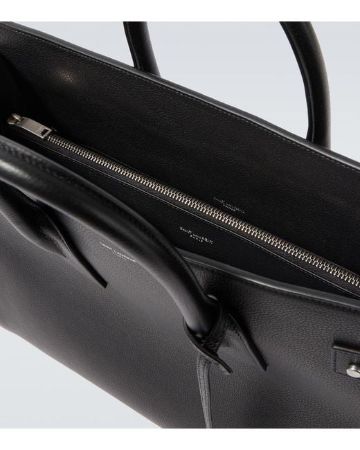 Saint Laurent Black Sac De Jour Large Leather Top-Handle Bag for men