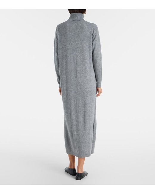 Jardin Des Orangers Gray Wool And Cashmere Sweater Dress