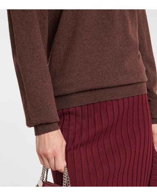 Stella McCartney Brown Cashmere And Wool Polo Sweater