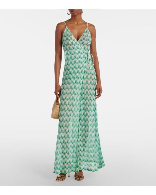 Missoni Green Zigzag Wrap Dress