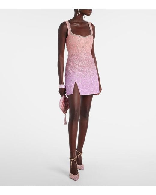 Escarpins Stevie 100 En Satin A Cristaux Jimmy Choo en coloris Pink