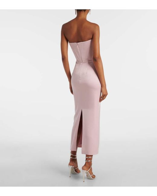 Alex Perry Pink Midikleid Aus Satin