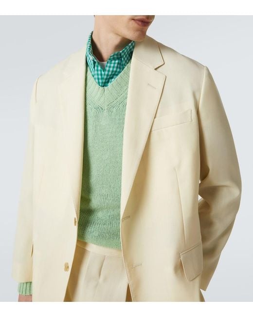 Auralee Natural Wool And Mohair Blazer for men