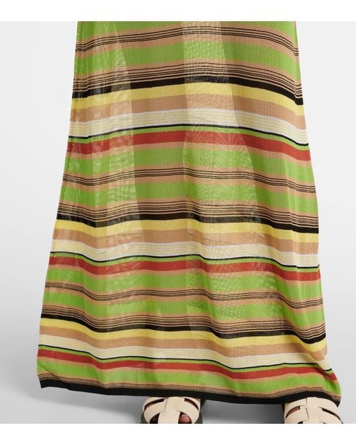 Sir Metallic Coastline Striped Maxi Dress