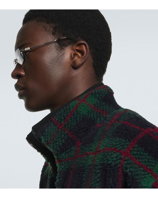 Miu Miu Metallic Logo Rectangular Sunglasses for men