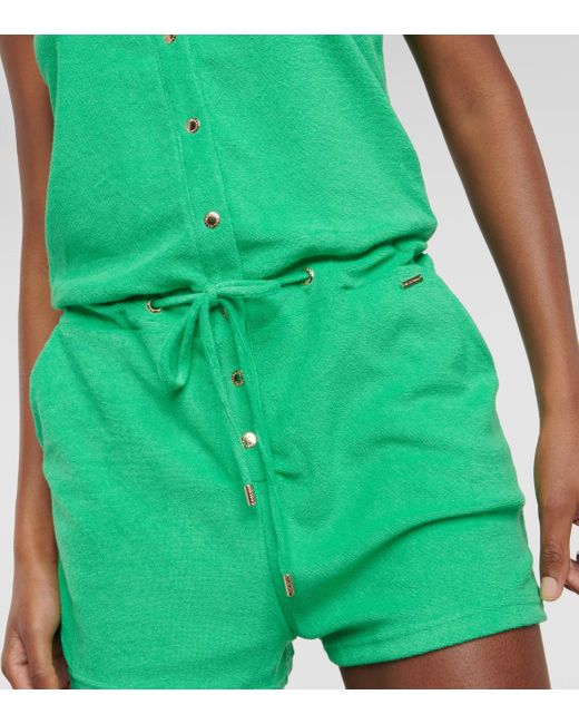 Combi-short Venus en coton melange Melissa Odabash en coloris Green
