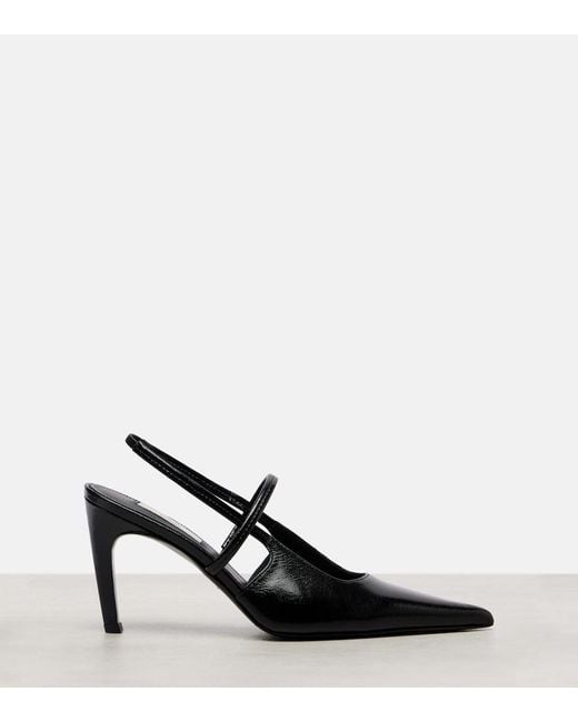 Totême  Black Leather Slingback Pumps