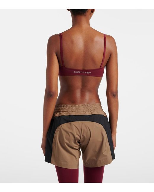 Balenciaga Red Logo Sports Bra