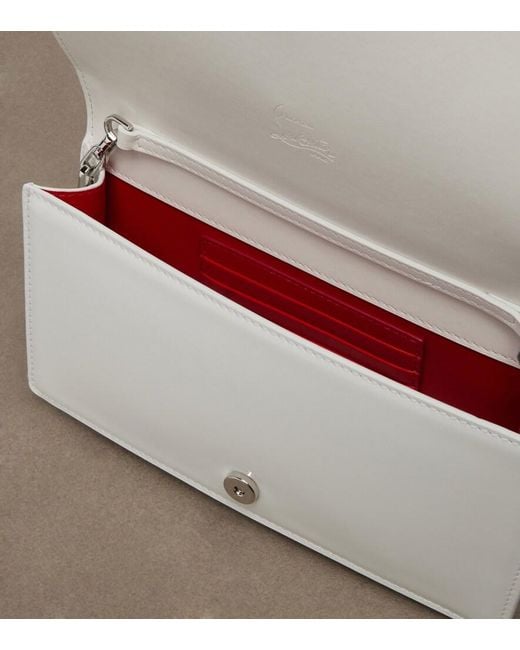Christian Louboutin White Bettina Small Patent Leather Clutch