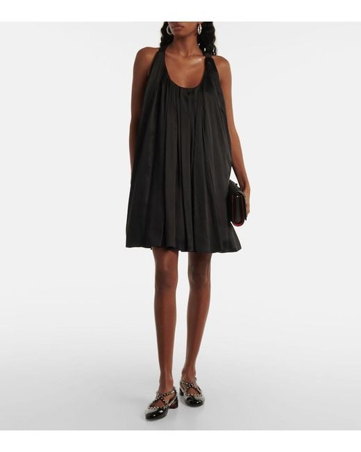 Christian Louboutin Black Pilouta Jane Spikes Patent Flat