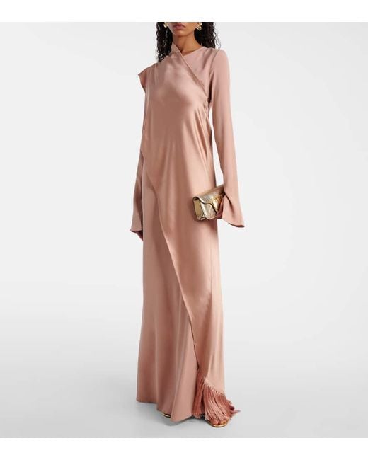 Robe Longue Mounia En Crepe De Cady ‎Taller Marmo en coloris Pink