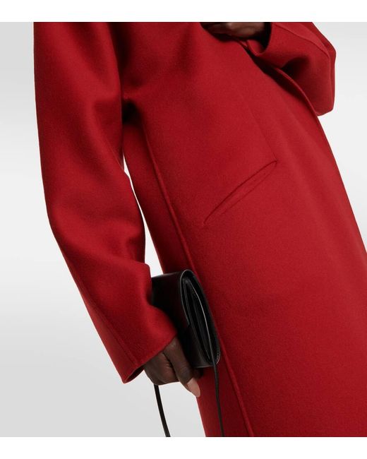 Cappotto oversize Priske in cashmere di The Row in Red