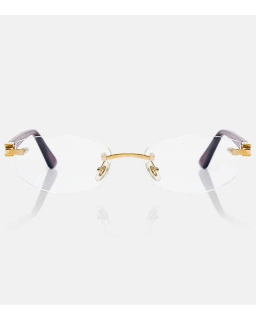 Gafas Ovaladas Signature C Cartier de color Metallic