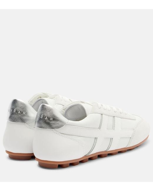 Hogan White Olympia Leather Sneakers