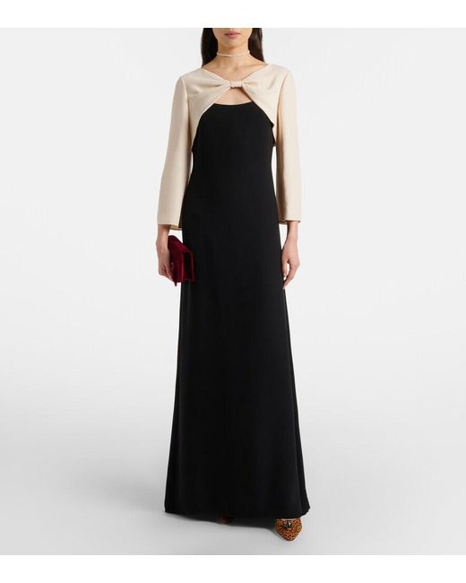 Valentino Black Silk Gown
