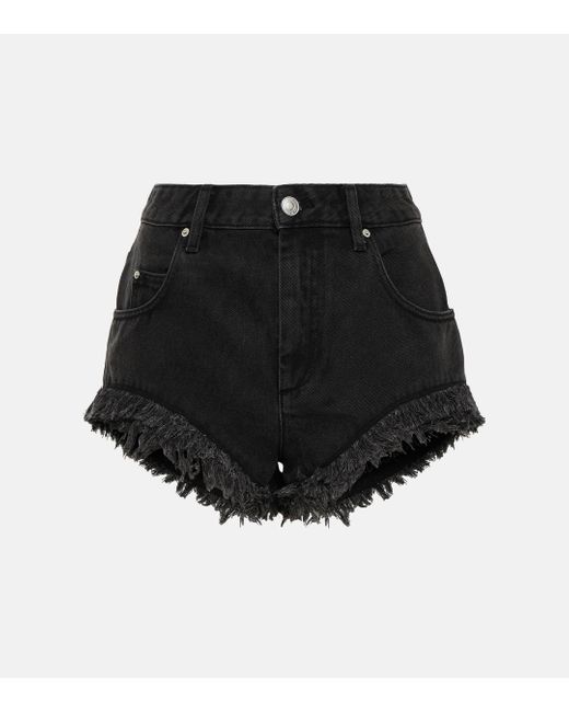Isabel Marant Black Eneidao Cotton Shorts