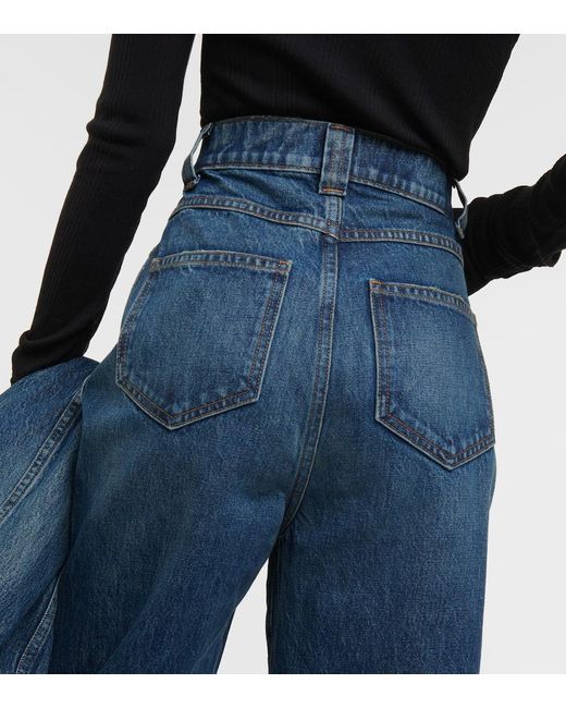 Jeans slim Albi de tiro alto Khaite de color Blue