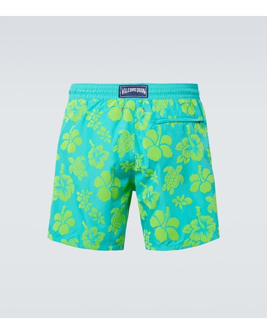 Vilebrequin Bedruckte Badeshorts Mahina in Blue für Herren