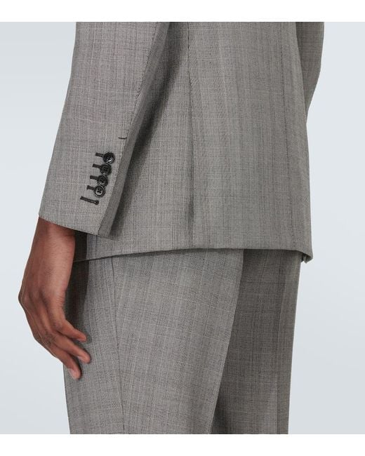 Tom Ford Gray Shelton Checked Wool Suit for men