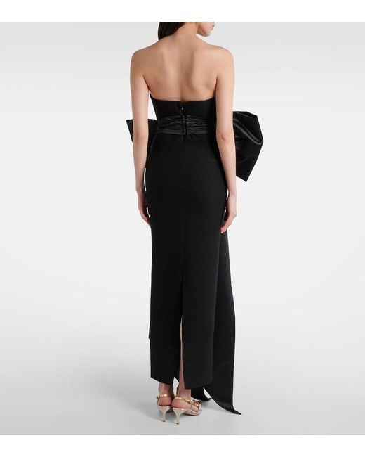 The New Arrivals Ilkyaz Ozel Black Strapless Maxi Dress